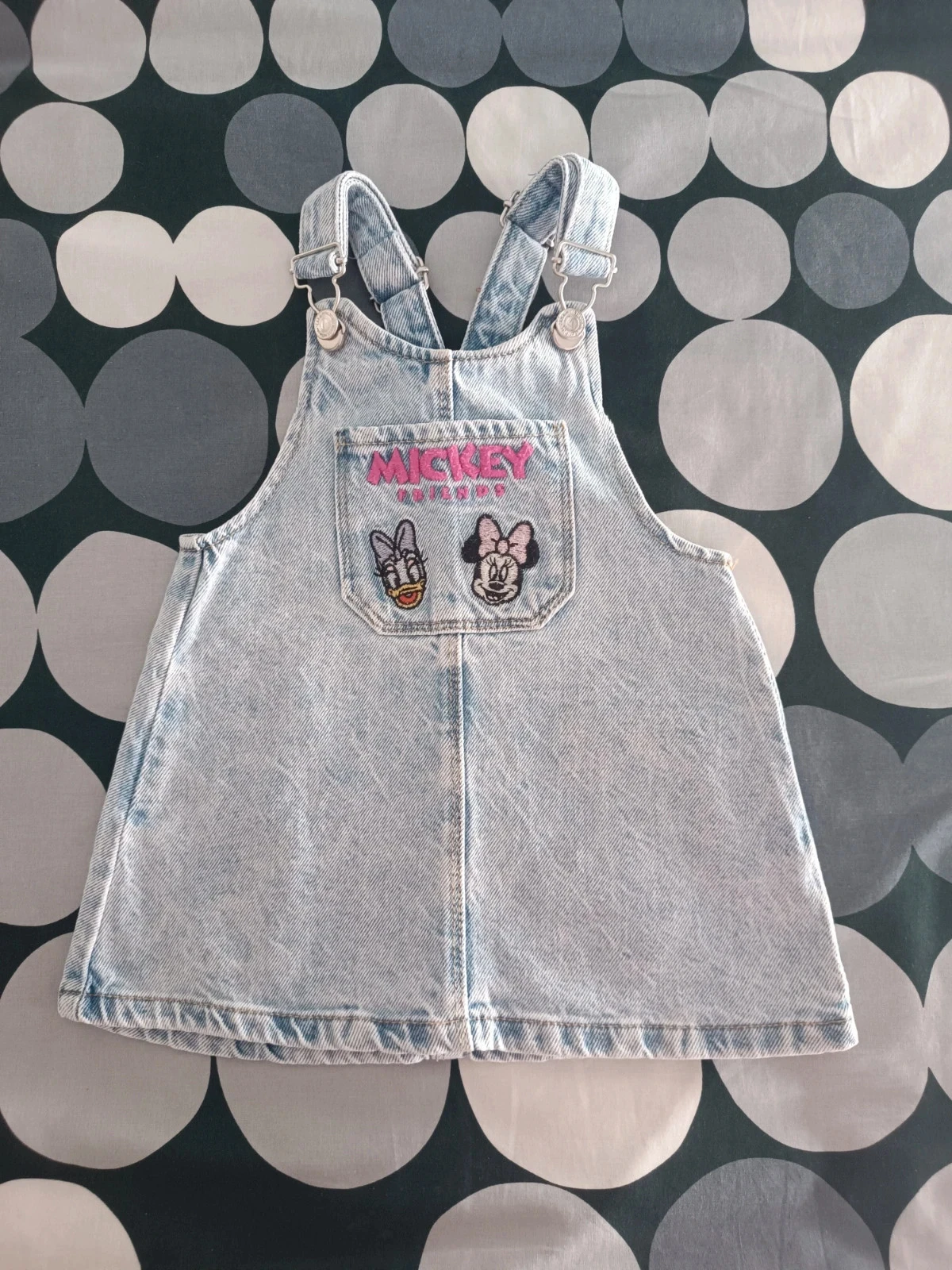 Vestido Jardineira Zara 12‑18 meses - Mickey & Friends 🐭